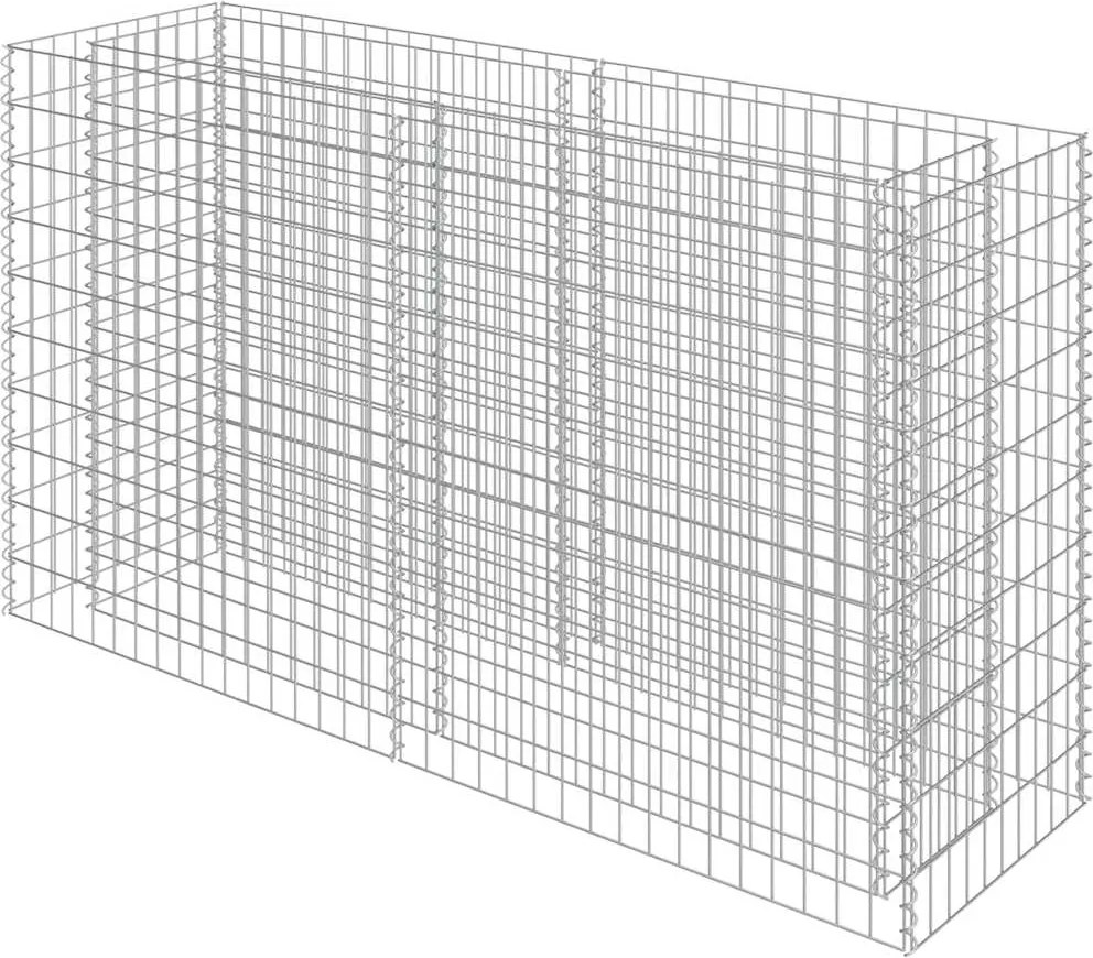 vidaXL horganyzott acél gabion magaságyás 180 x 50 x 100 cm