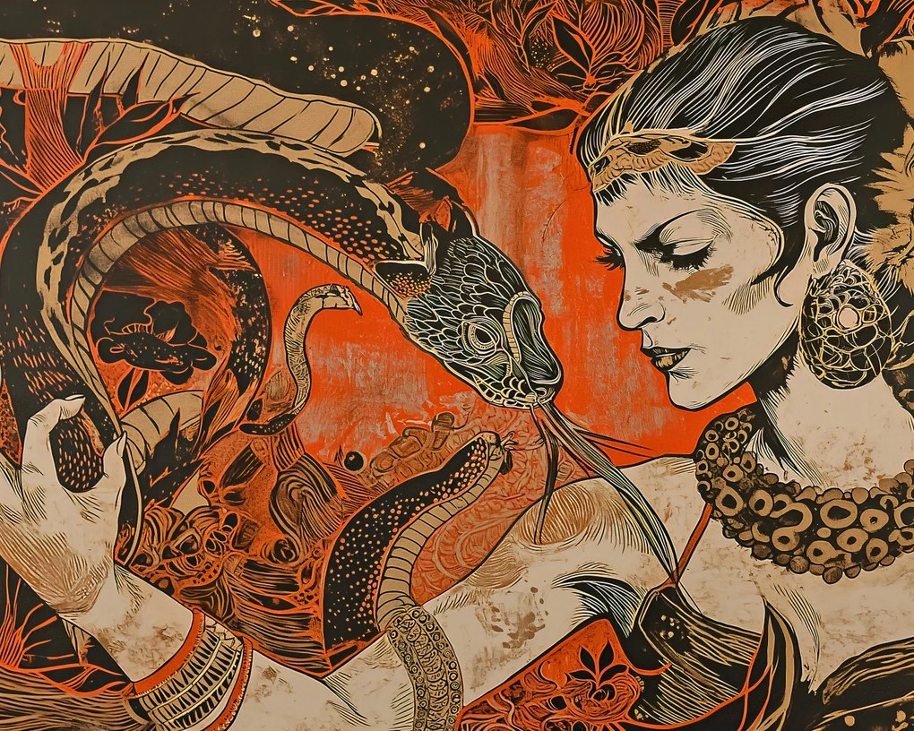 Poszter 50x40cm Beszélgetés a kígyóval