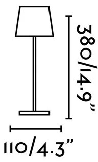 FARO 70776 - LED kültéri érintős asztali lámpa TOC LED/2,2W/230V IP54