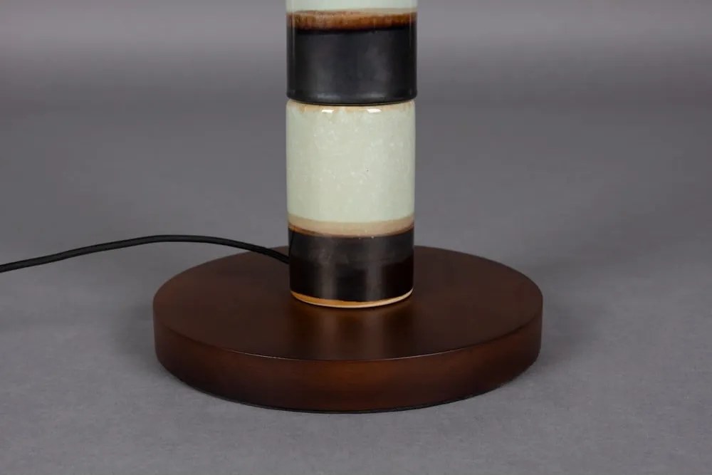 Sötétbarna-zsályaszínű állólámpa textil búrával (magasság 143 cm) Vertigo – Dutchbone