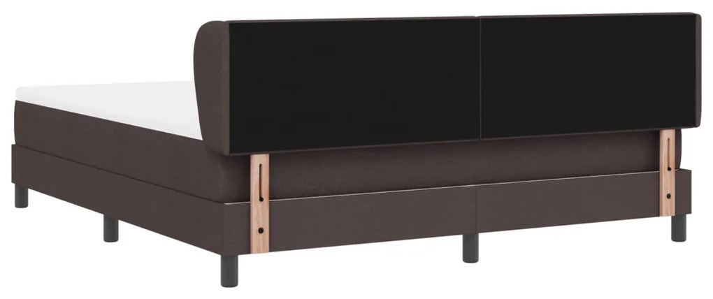 Boxspring Ágy Matrac 180x200 cm Sötétbarna Szövet