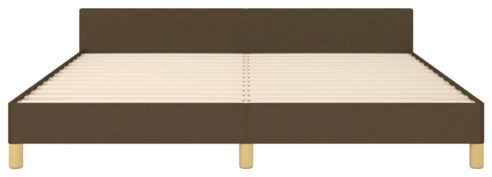 sötétbarna szövet ágykeret matrac nélkül 180 x 200 cm