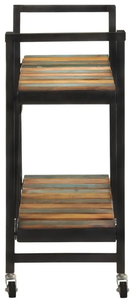 tömör újrahasznosított fa zsúrkocsi 87 x 36 x 81 cm
