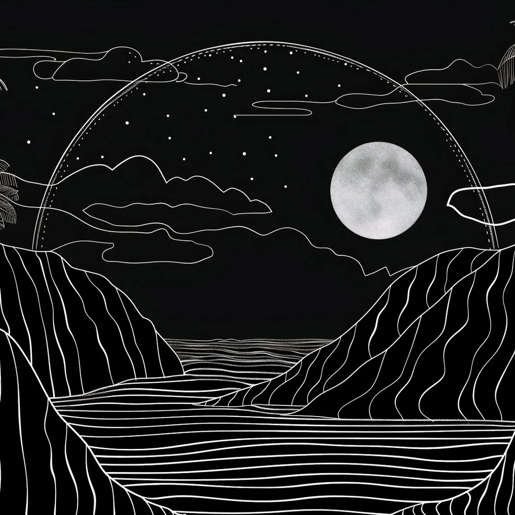 Poszter 90x90cm Éjjeli Trópusok aurája