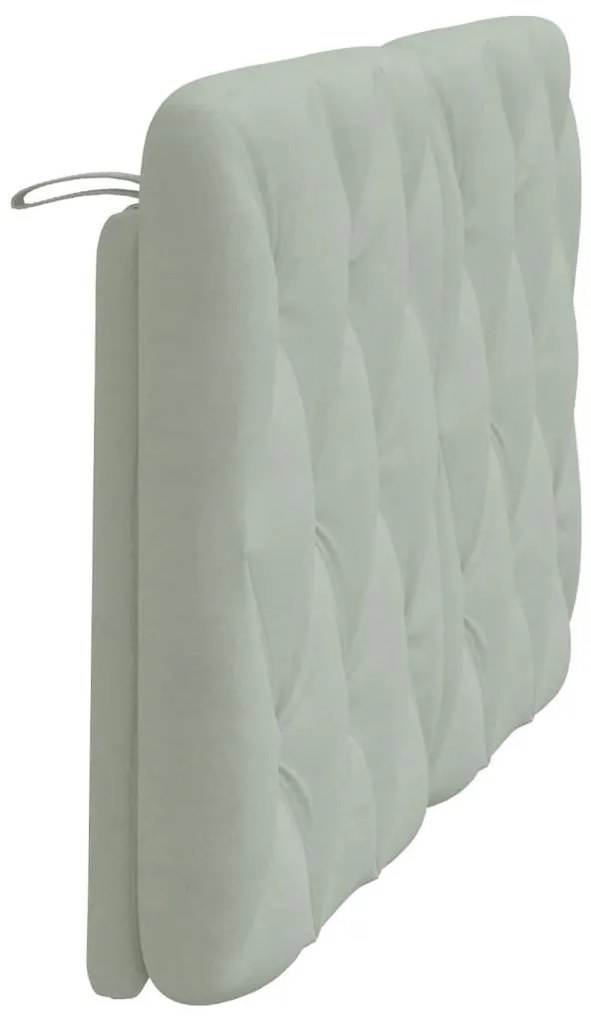 világosszürke bársony fejtámla párna 140 cm