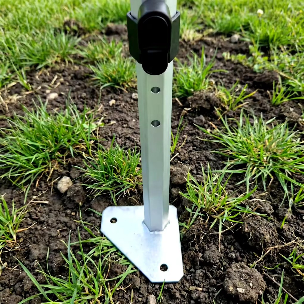 Kerti sátrak 2×3 m alumíniumból, falak nélkül | Gyors felállítás és masszív, könnyű váz - 3 oldalfal nélkül - Fekete