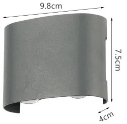 Brilagi - FLAREBOX LED kültéri fali lámpa LED/4W/230V, antracit, IP65