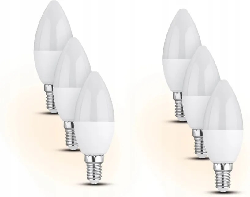 Led Izzó E14 6W 40W Tejgyertya 6DB