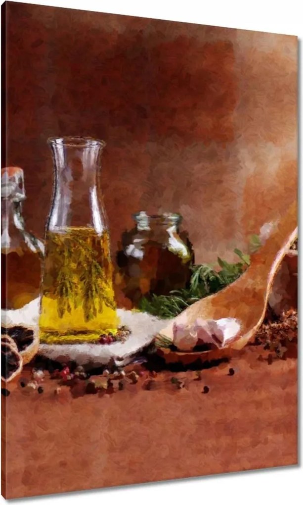 Vászonkép 70x100 Fűszerek Olaj