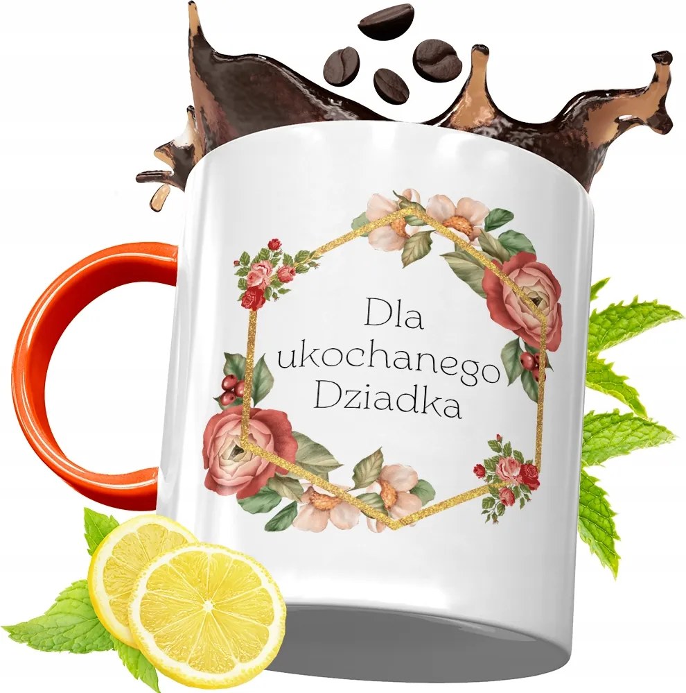 Narancssárga Bögre Nagypapának Ajándék fényképes nyomtatással