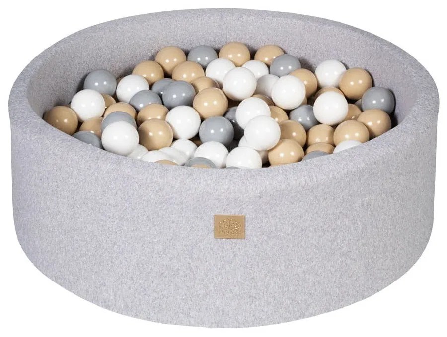 Szürke kordbársony labdamedence ø 90x30 cm Montessori – Meowbaby