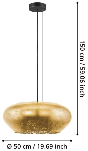 Eglo 39595 - Csillár zsinóron PRIORAT 3xE27/20W/230V