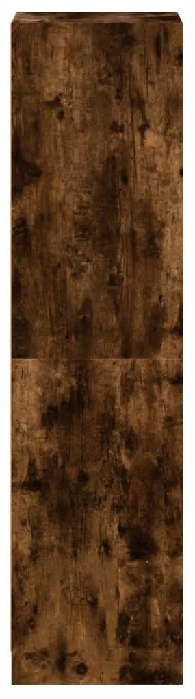 füstös tölgy színű magasszekrény üvegajtóval 35 x 37 x 142 cm
