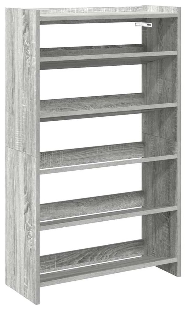szürke sonoma színű szerelt fa cipőtartó 60x25x100 cm