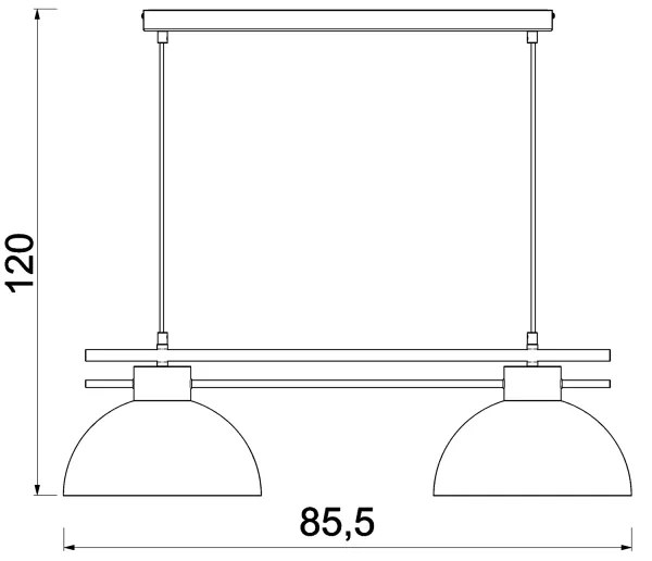 Csillár zsinóron ESTATE 2xE27/15W/230V kék