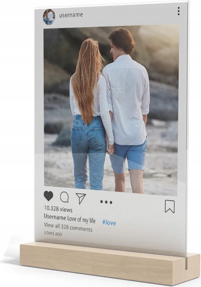 Valentin-napi Ajándék Neki, Neki, Pároknak, Névvel Készült Keret Szobrocska