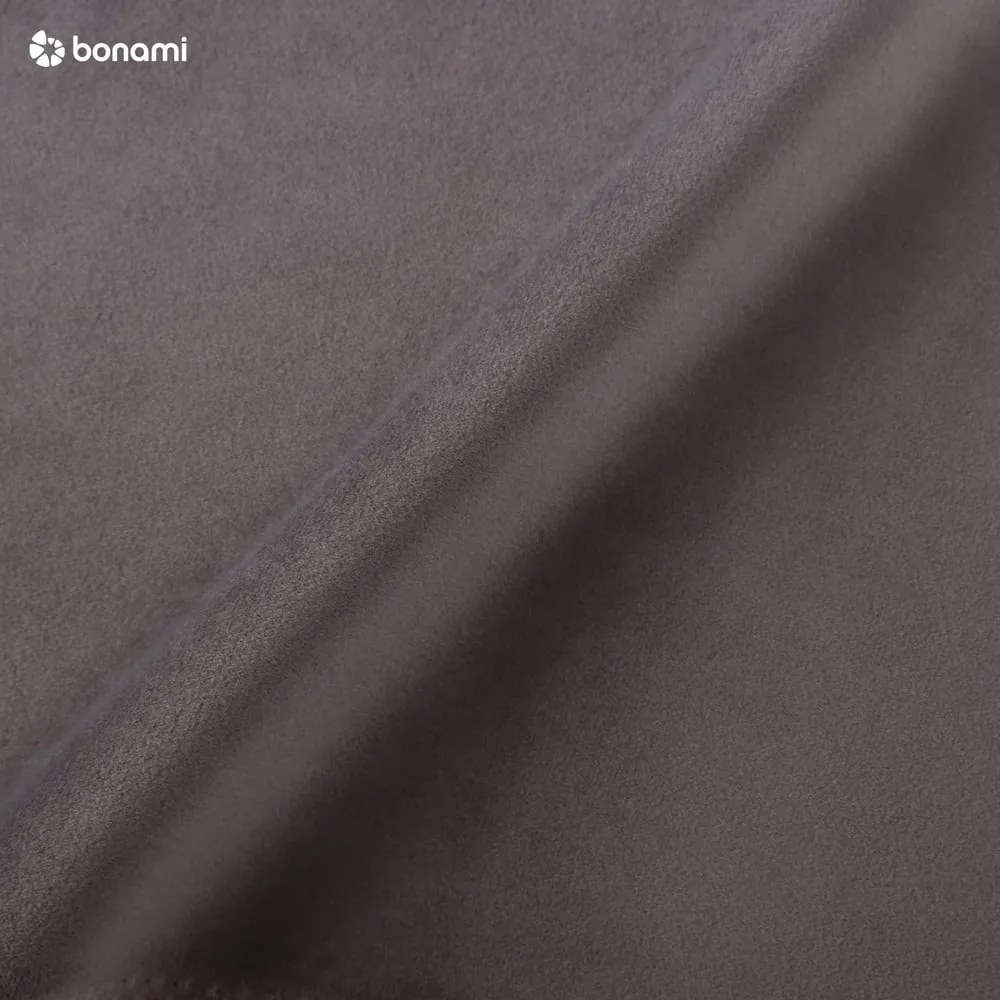 Santo sötétszürke kinyitható bársony sarokkanapé, bal oldali - Milo Casa