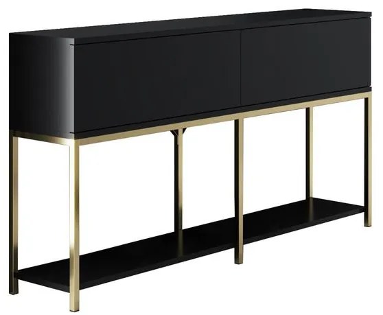 Konzolasztal Lord - Black, Gold