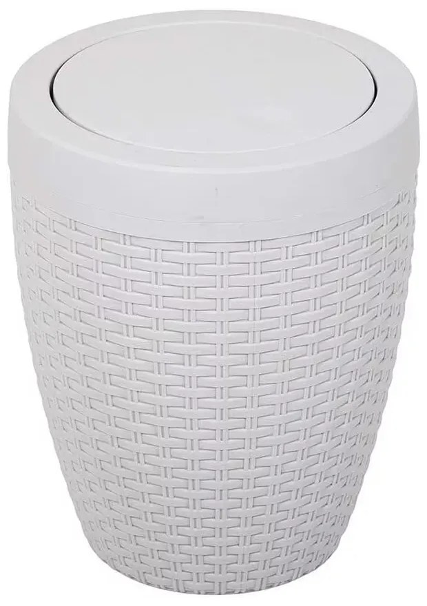 Premium világosbézs fürdőszobai szemetes, 5 l - Addis