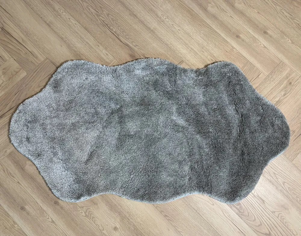 Vajpuha ovális shaggy sebano Szürke (Grey) 80x150