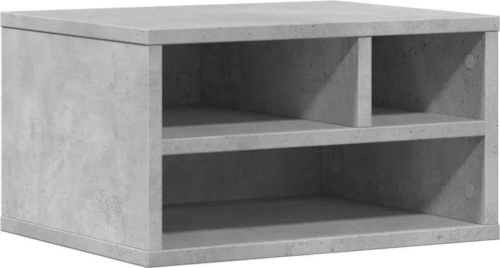 vidaXL betonszürke szerelt fa nyomtatóállvány 40 x 32 x 22,5 cm