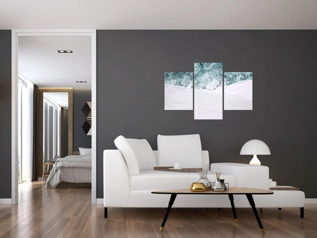 Kép - Türkiz absztrakció (90x60 cm)