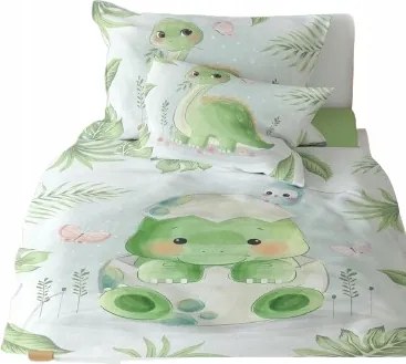 Pamut Ágyneműhuzat Dinoszaurusz Kis Dinoszaurusz Kiságy 100x135 40x60