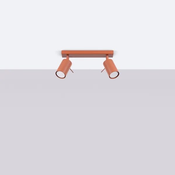 Sollux SL.1507 - Spotlámpa RING 2xGU10/10W/230V piros