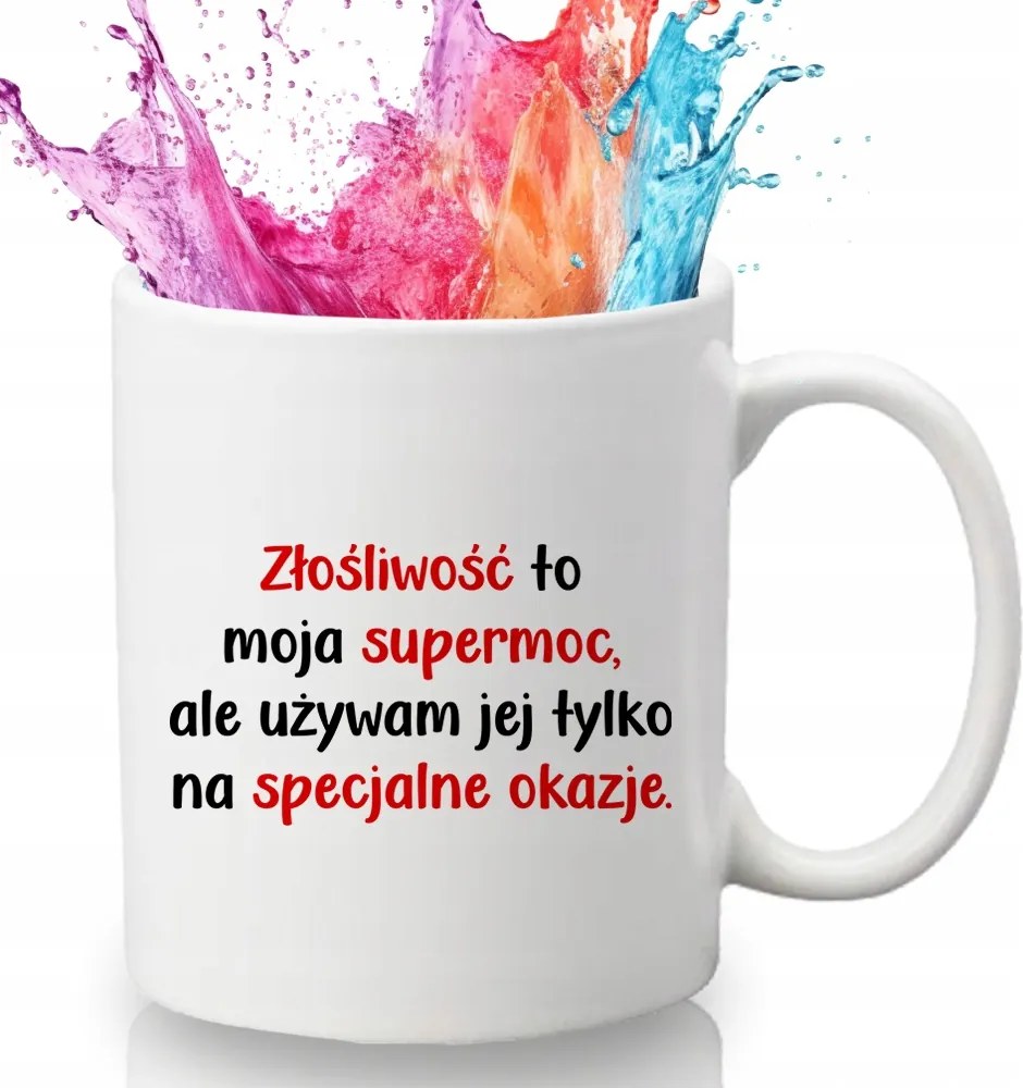 Bögre Fehér 330 ml Kerámia Ajándék Vicces kütyü Rosszindulatú Szupererő