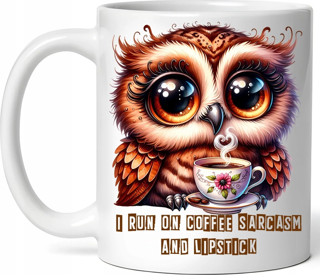 Látványos Bögre Aranyos Bagoly Kerámia Doboz 330ml