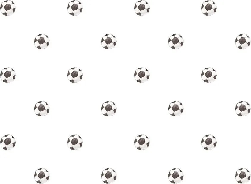 Parato Cristiana Masi Momi Goal fehér-fekete focis vlies tapéta – 4456