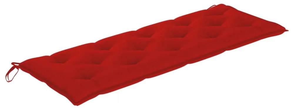 tömör tíkfa Batavia pad piros párnával 150 cm