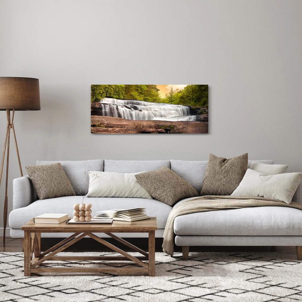 Egy vízesés képe (120x50 cm)