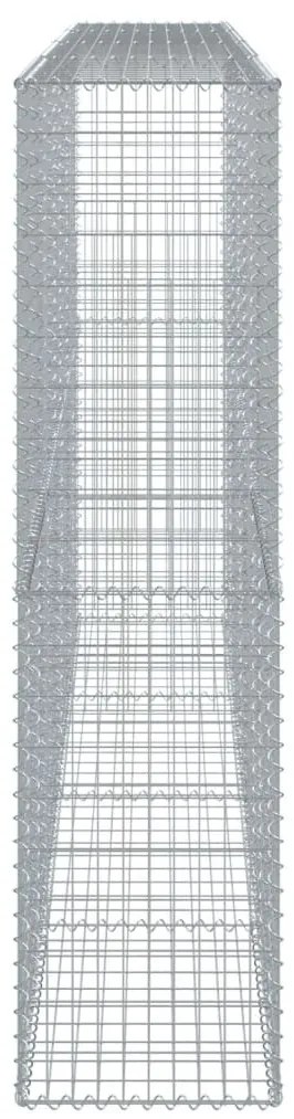 horganyzott vas gabion kosár fedéllel 400 x 50 x 200 cm