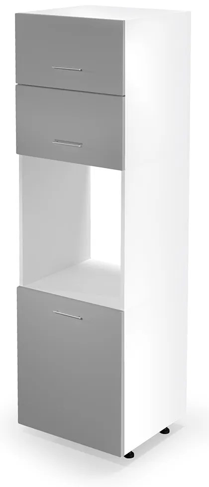 Alsó szekrény magas Vento DP-60 / 214, fehér / szürke
