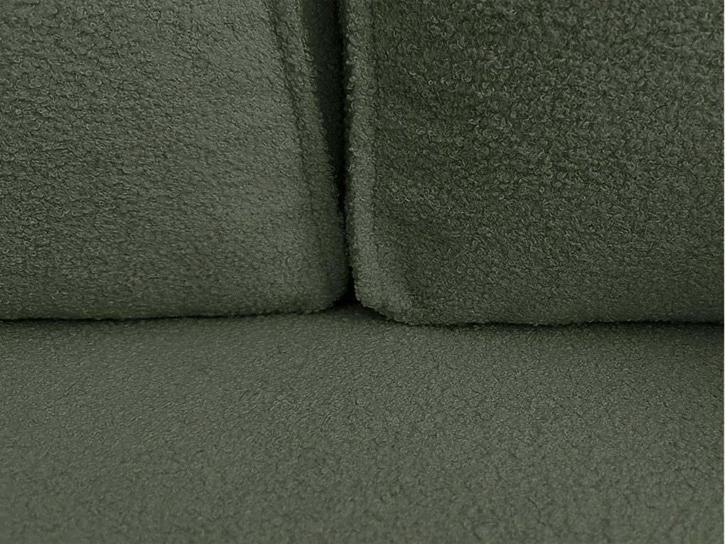 SMART BOUCLE L alakú kihúzható, megfordítható sarokkanapé 232x143 cm, sötétzöld