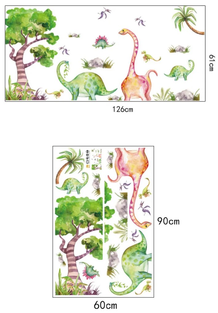 Falmatrica "Dinoszauruszok 3" 61x126cm