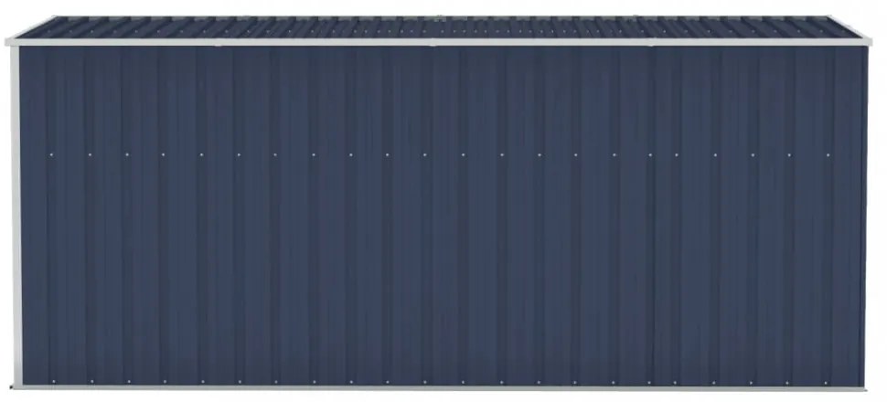 antracitszürke acél falhoz erősíthető fészer 118 x 382 x 178 cm