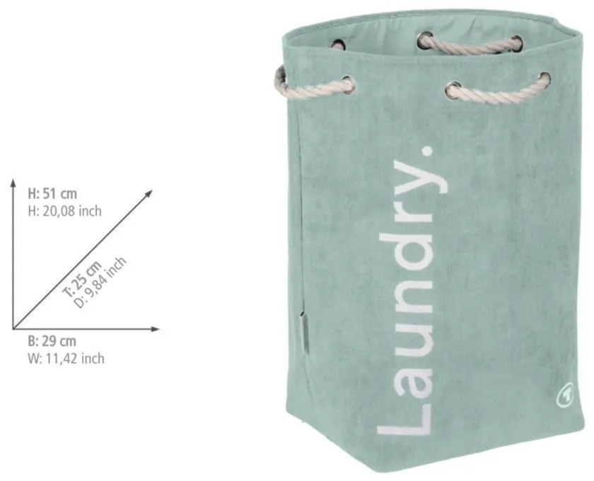 Világoszöld textil szennyeskosár 35,5 l Tom Tailor – Wenko