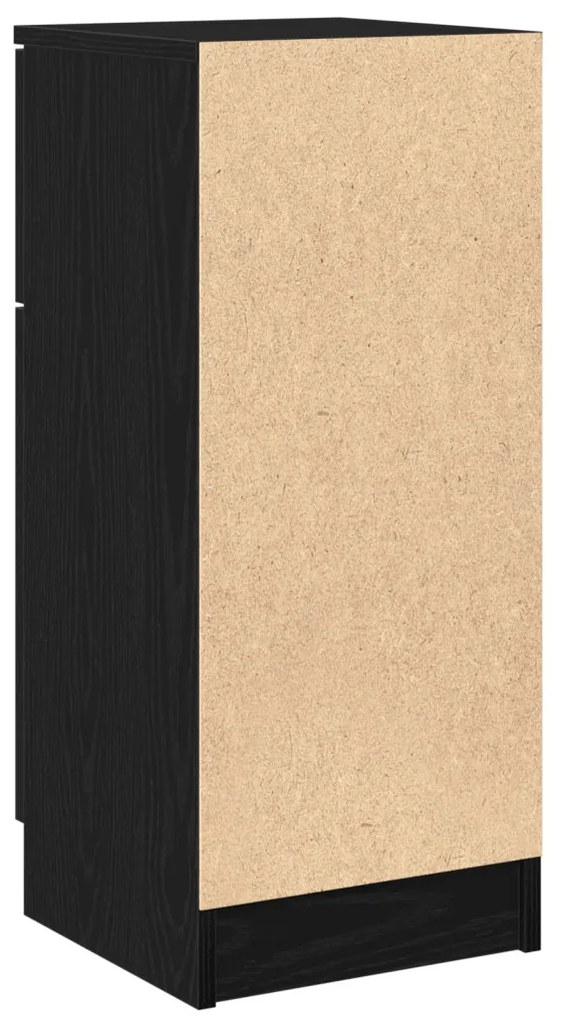 2 db Fekete Tölgy Oldalszekrény 30x30x70 cm Műgyanta Fa