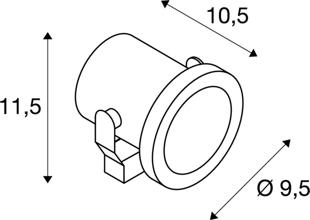 SLV 1001962 NAUTILUS Kültéri Növényvilágító Lámpa Rozsdamentes Acél LED IP55
