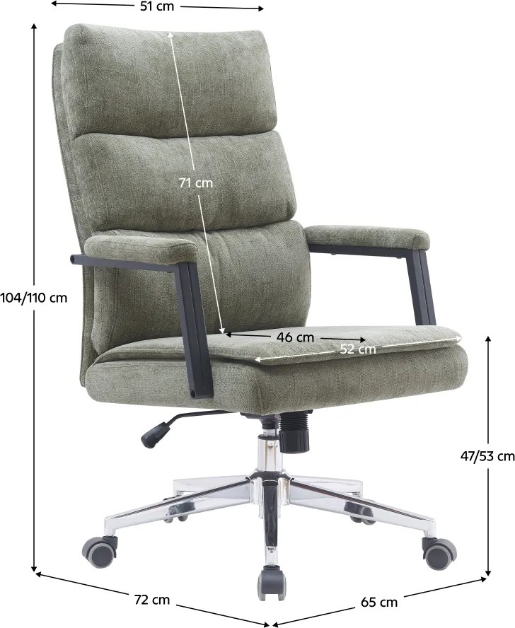 Irodai szék, zöld/króm, ZAVIER