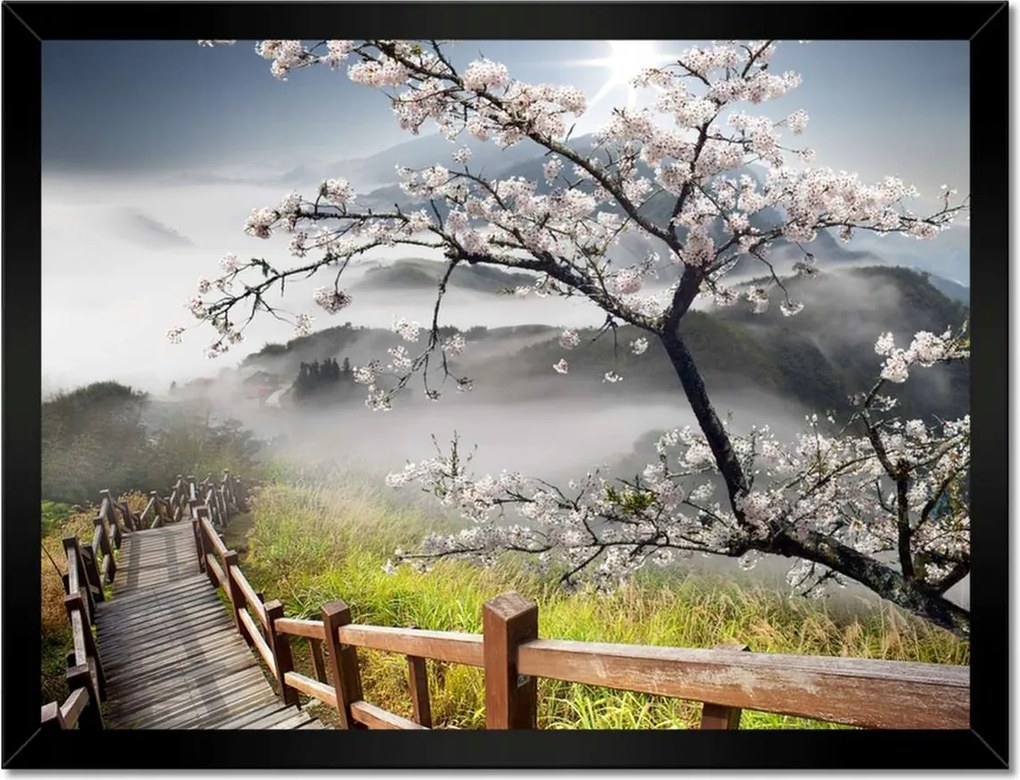 Poszterek keretben 40x30 Japán Virágzó cseresznye