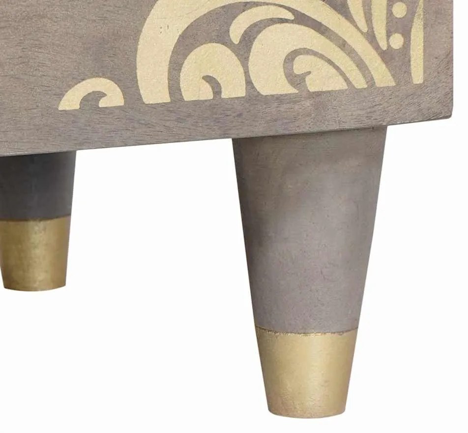 vidaXL Éjjeliszekrény 2 pcs Szürke 40 x 33 x 46 cm Tömör Mangófát