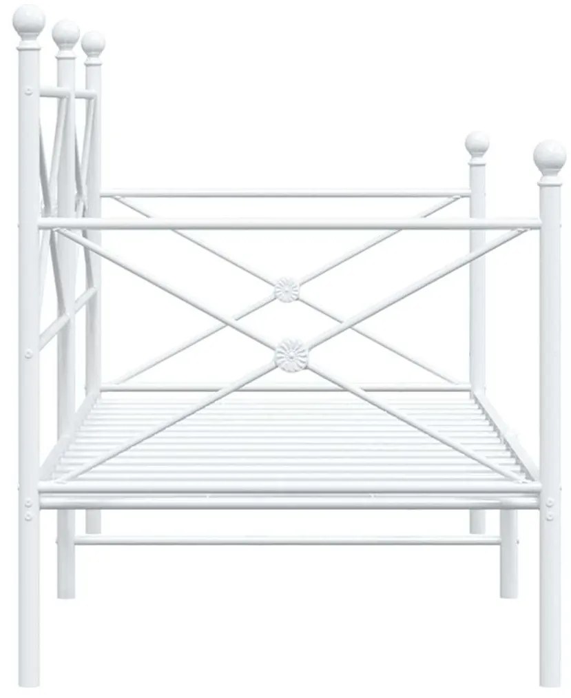 kanapéágy matrac nélkül fehér 90x200 cm acél