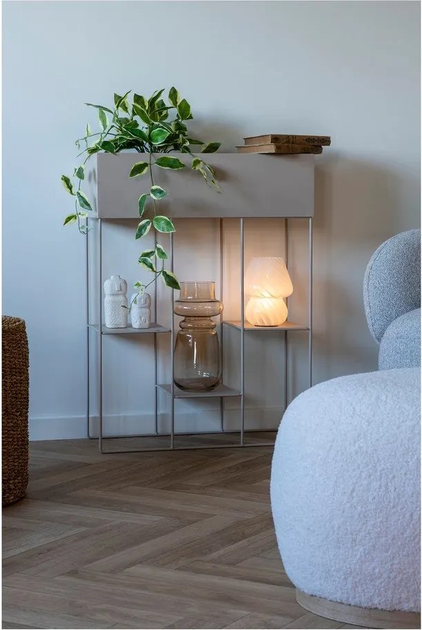 Fehér LED asztali lámpa üveg búrával (magasság 19,5 cm) Alton – House Nordic