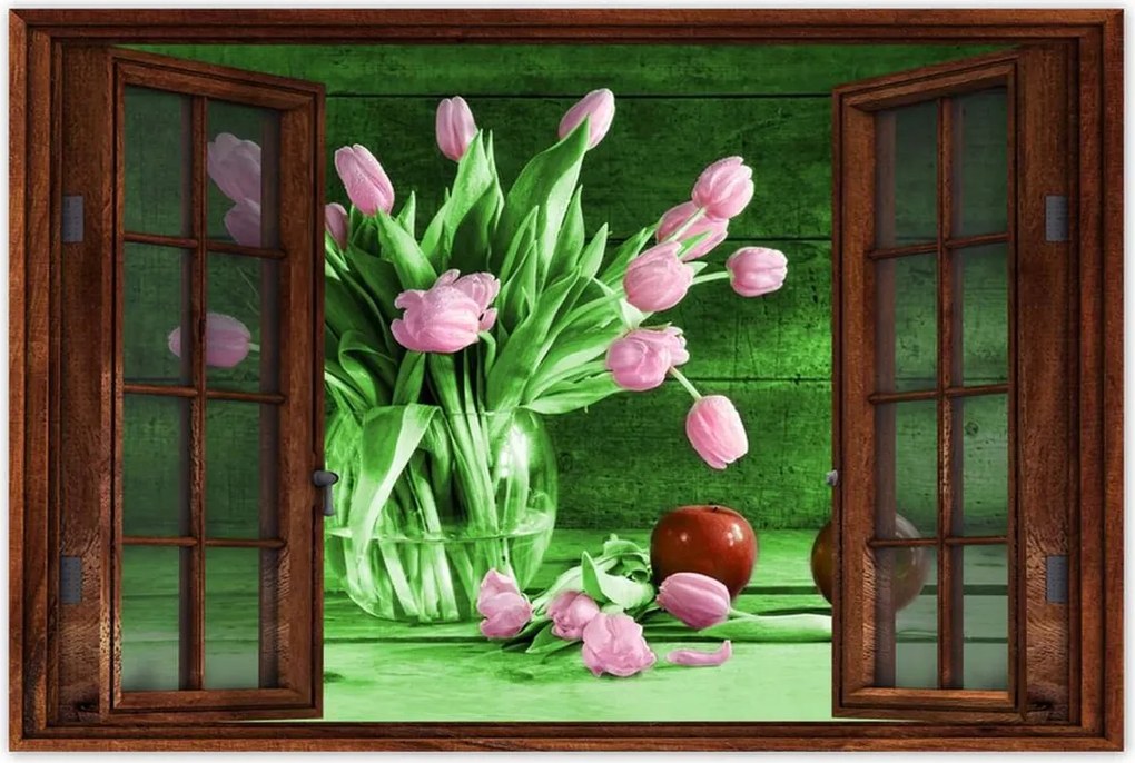 Poszterek 120x80 Zöld deszkák