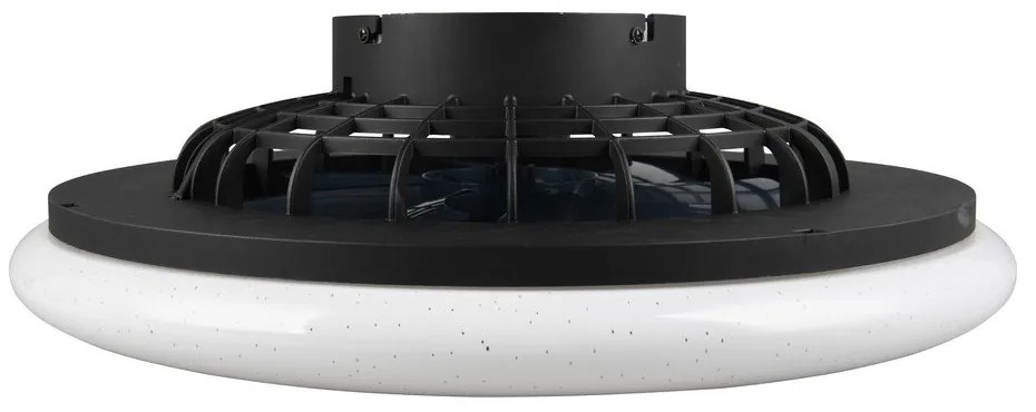 Matt fekete LED mennyezeti lámpa Stralsund – Reality