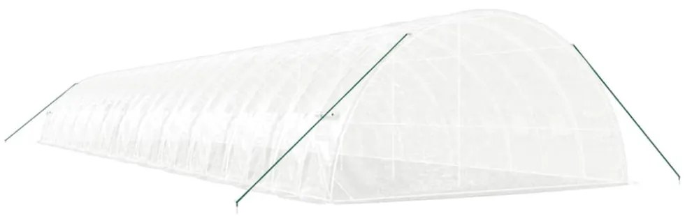 fehér acélvázas melegház 144 m² 24x6x2,85 m