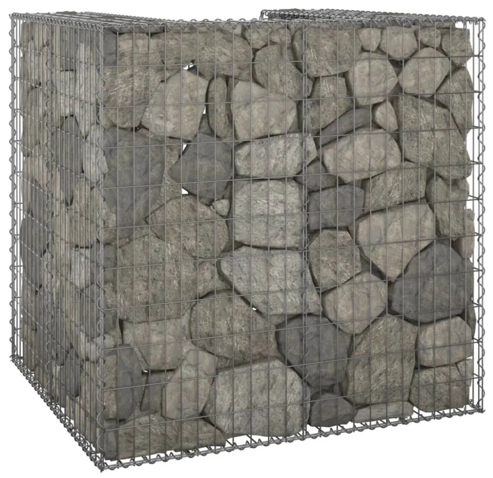 horganyzott acél gabionfal szemeteskukához 110 x 100 x 110 cm